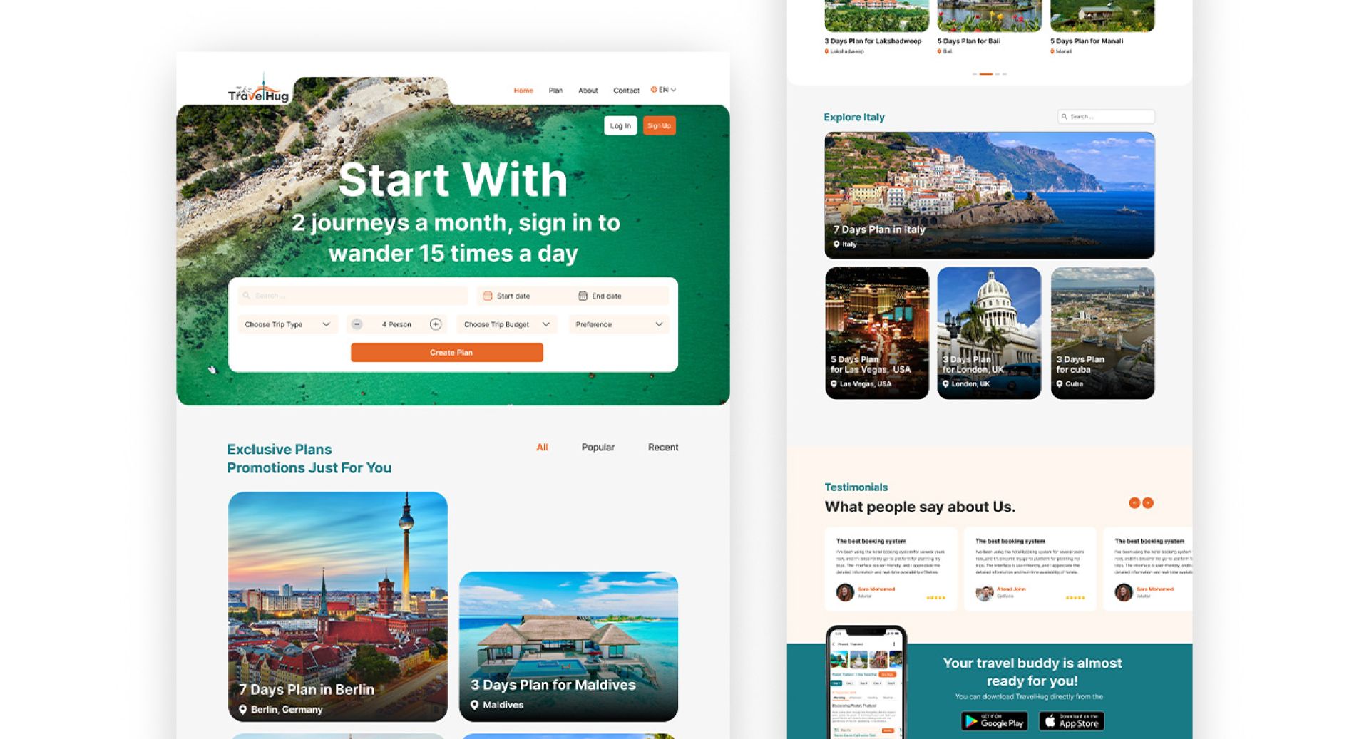 Ai based Travel Plan Web & Mobile Application